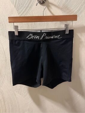 Born Primitive Black High-Rise Bike Shorts with Branded Waistband